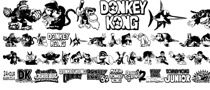 Donkey Kong World font